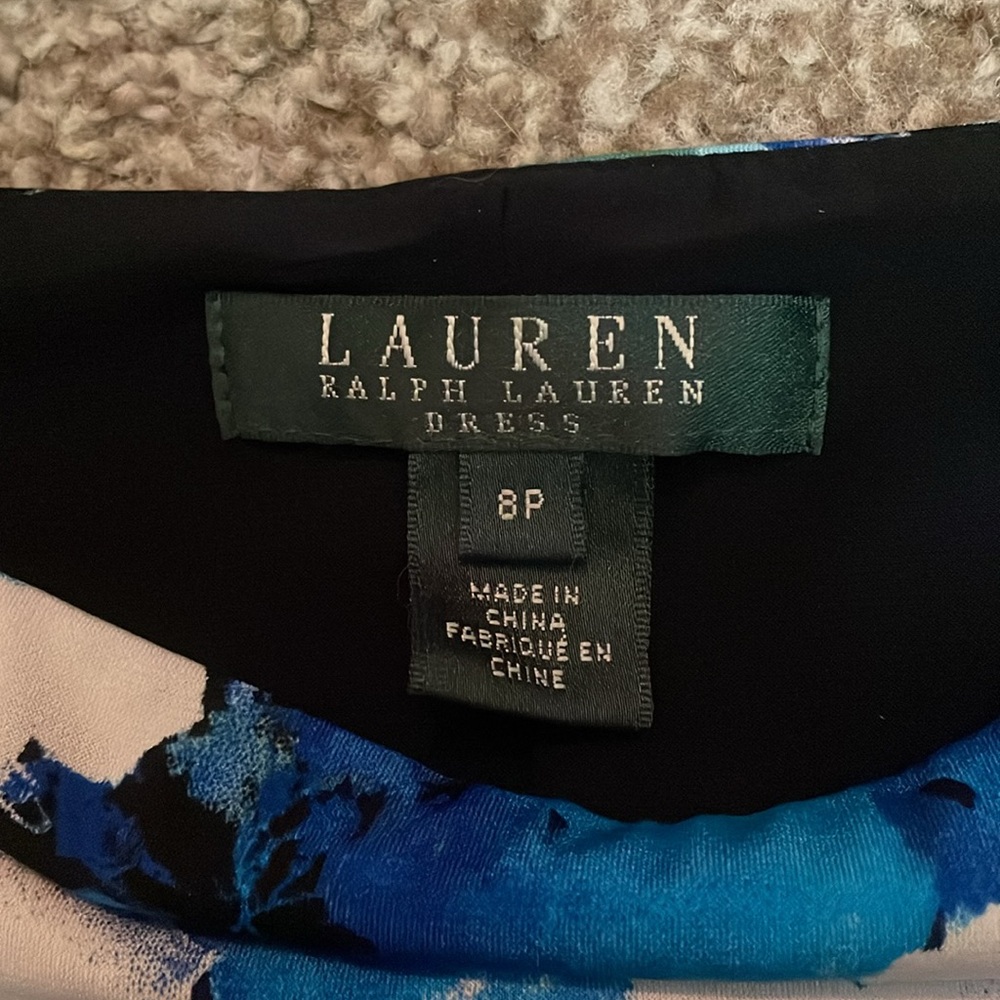 Lauren Ralph Lauren Blue and Green Floral Midi Dress - Picture 5 of 5
